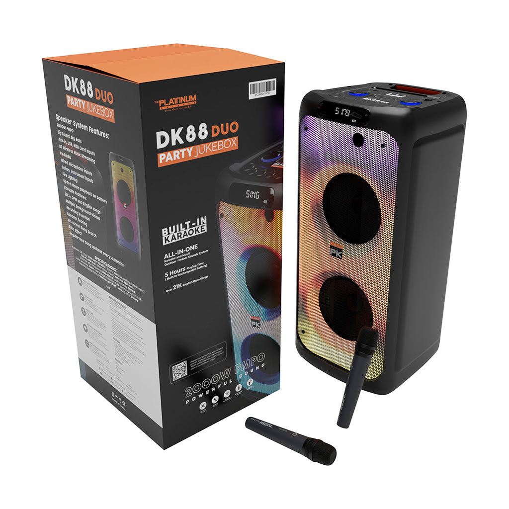 platinum karaoke dk88 side view box