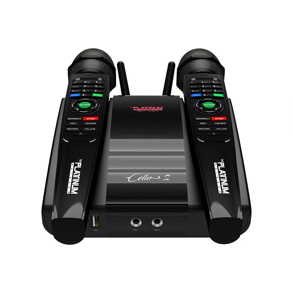 CELLO 2 UHF Wireless Microphone Karaoke Player - International Shipping