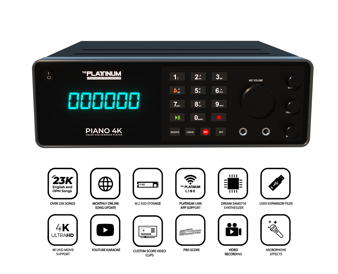 PIANO 4K 1TB SMART SSD KARAOKE PLAYER