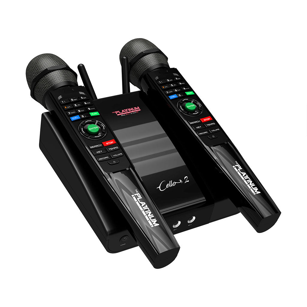 CELLO 2 UHF Wireless Microphone Karaoke Player - International Shipping