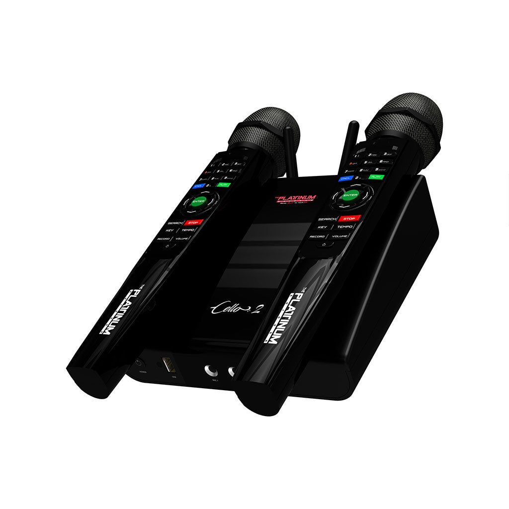 CELLO 2 UHF Wireless Microphone Karaoke Player - International Shipping