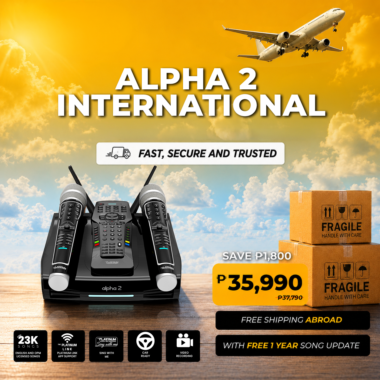 ALPHA 2 with Free 1 Year Song Update - International