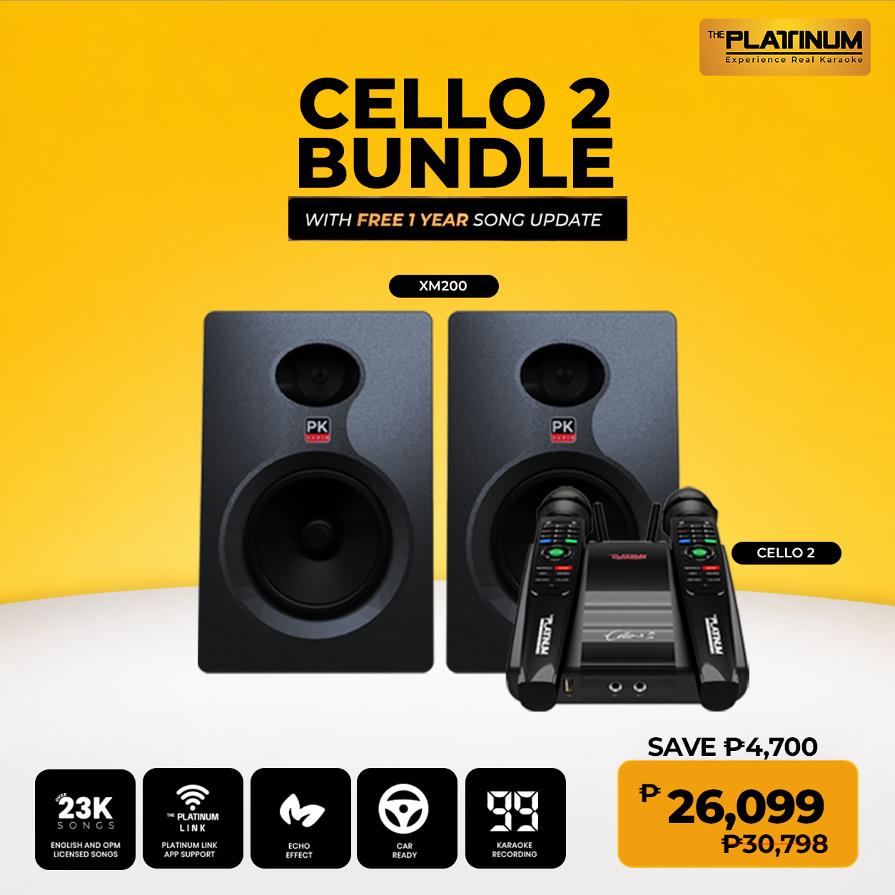 CELLO 2 + XM-200 with Free 1 Year Song Update Bundle