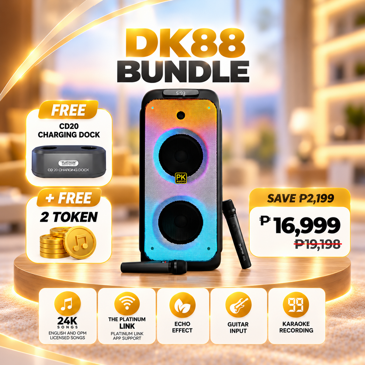 DK88 + Free 2 Token with CD20 Bundle