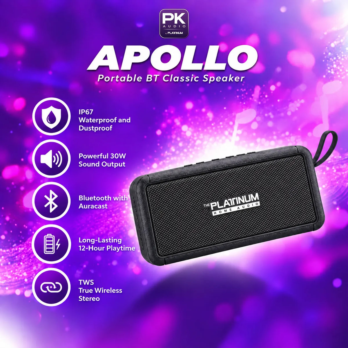 APOLLO Portable BT Classic Speaker