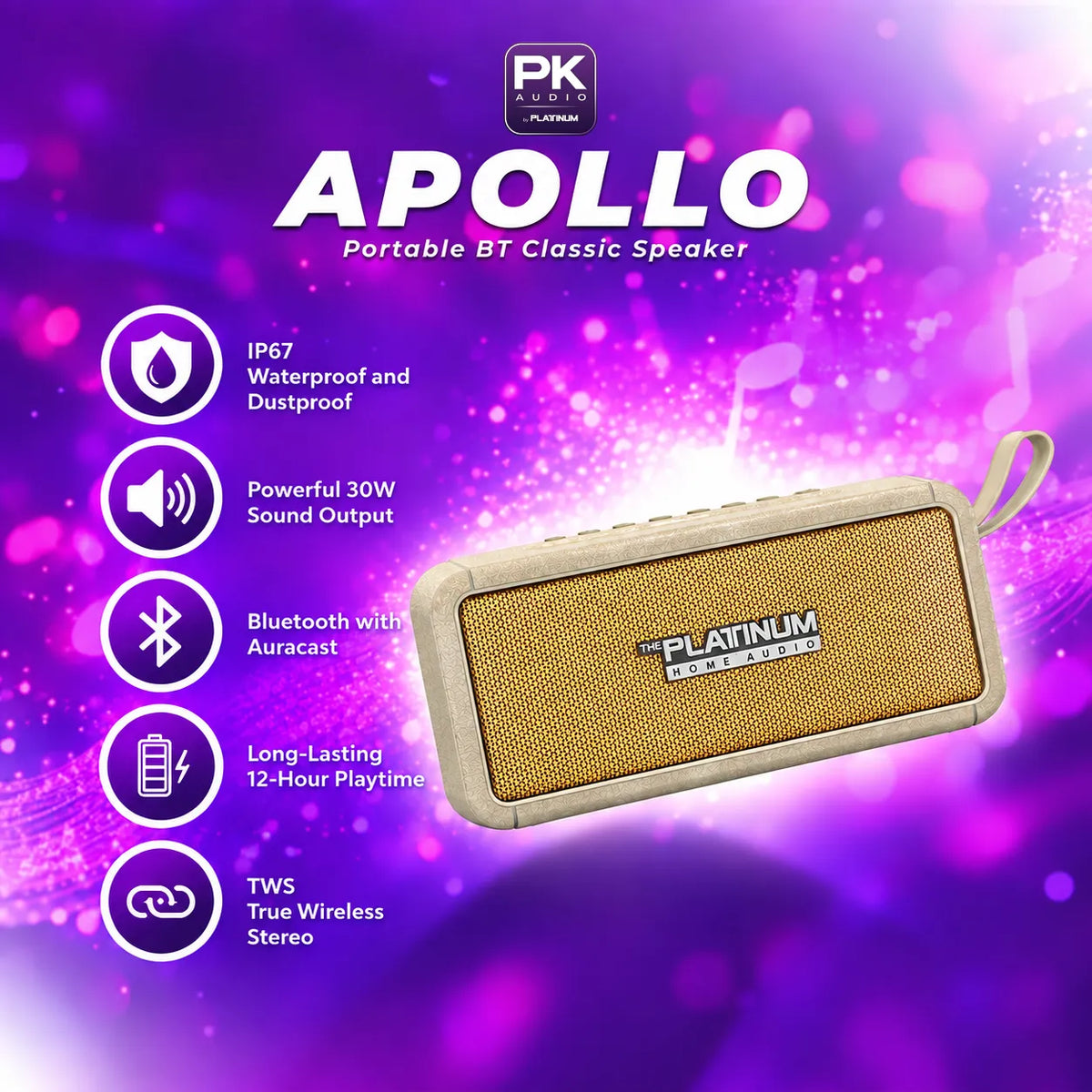 APOLLO Portable BT Classic Speaker