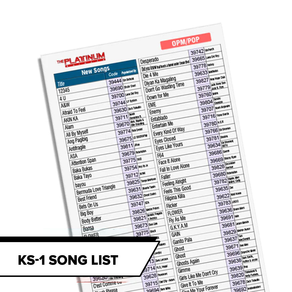 KS-1 Song List