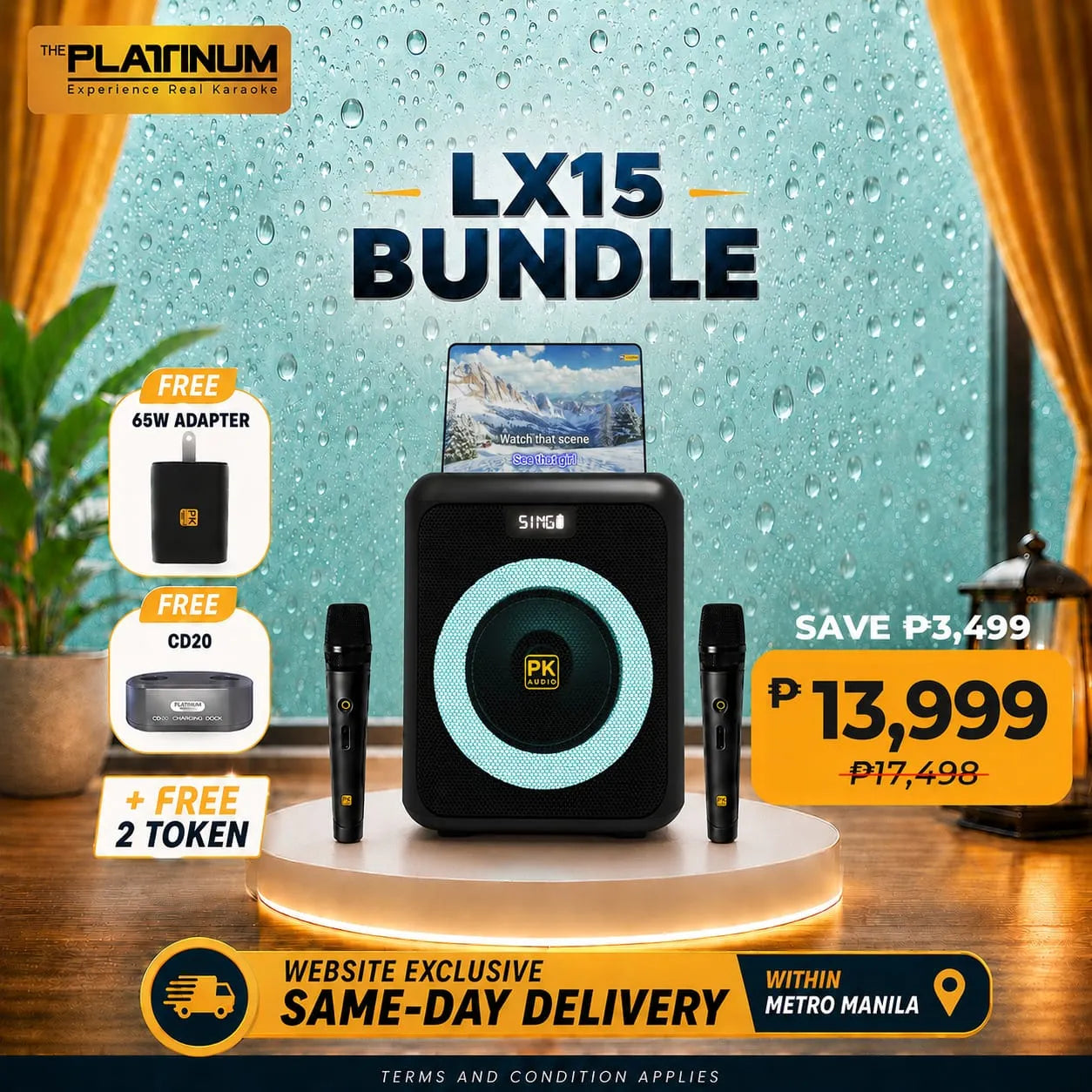 LX15 + Free 2 Token with 65W adapter and CD20 Bundle