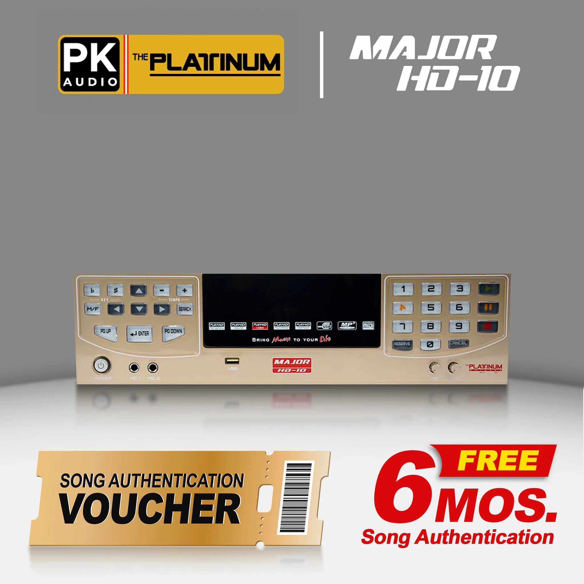 24 Months Song Authentication for Major HD-10