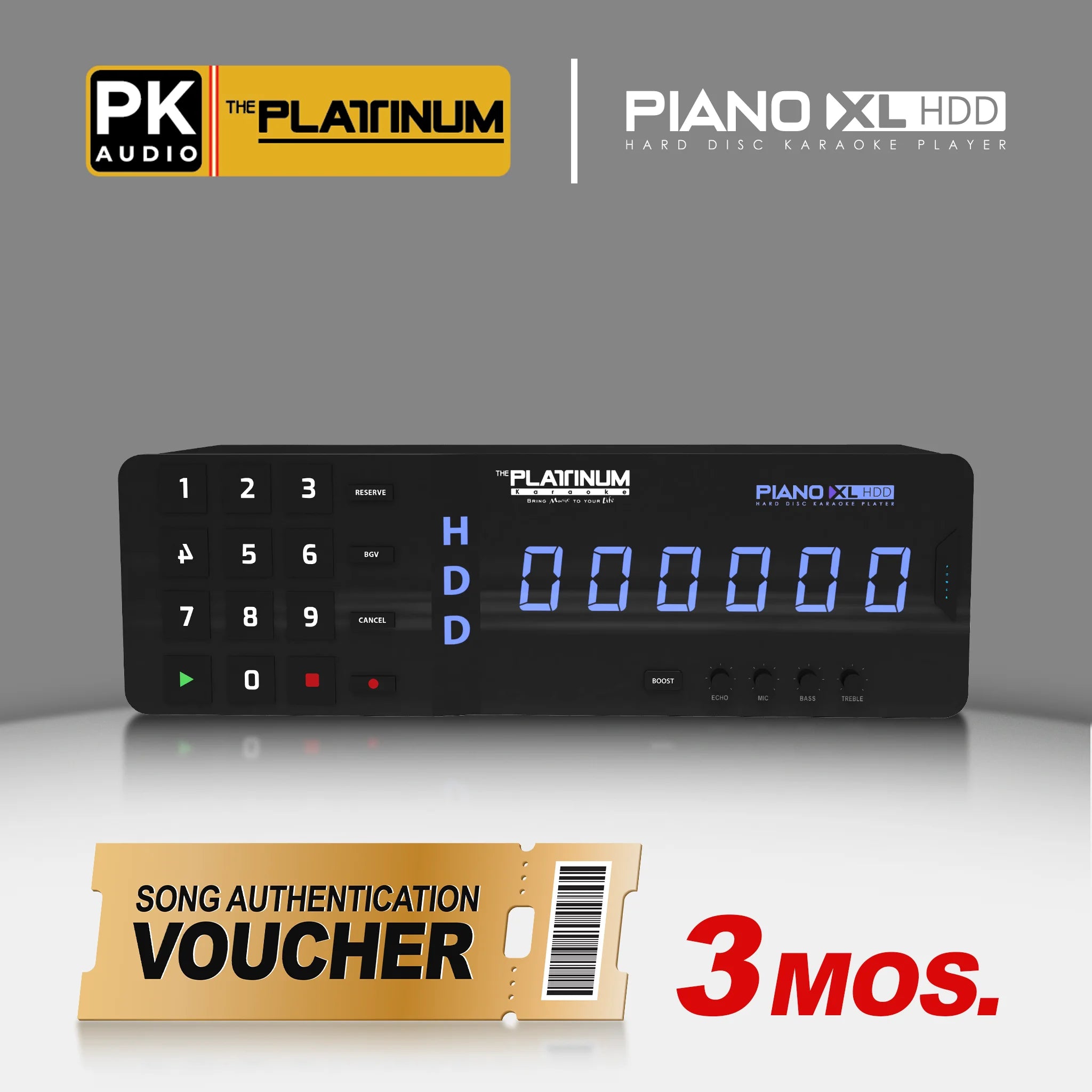 3 Months Song Authentication for Piano XL HDD