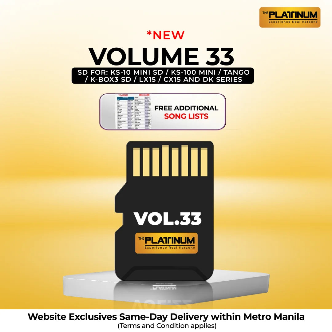 Vol.33 SD Card - KS-10 MINI SD, KS-100 MINIBOX, Tango, K-BOX3 SD, LX15, CX15 and DK Series