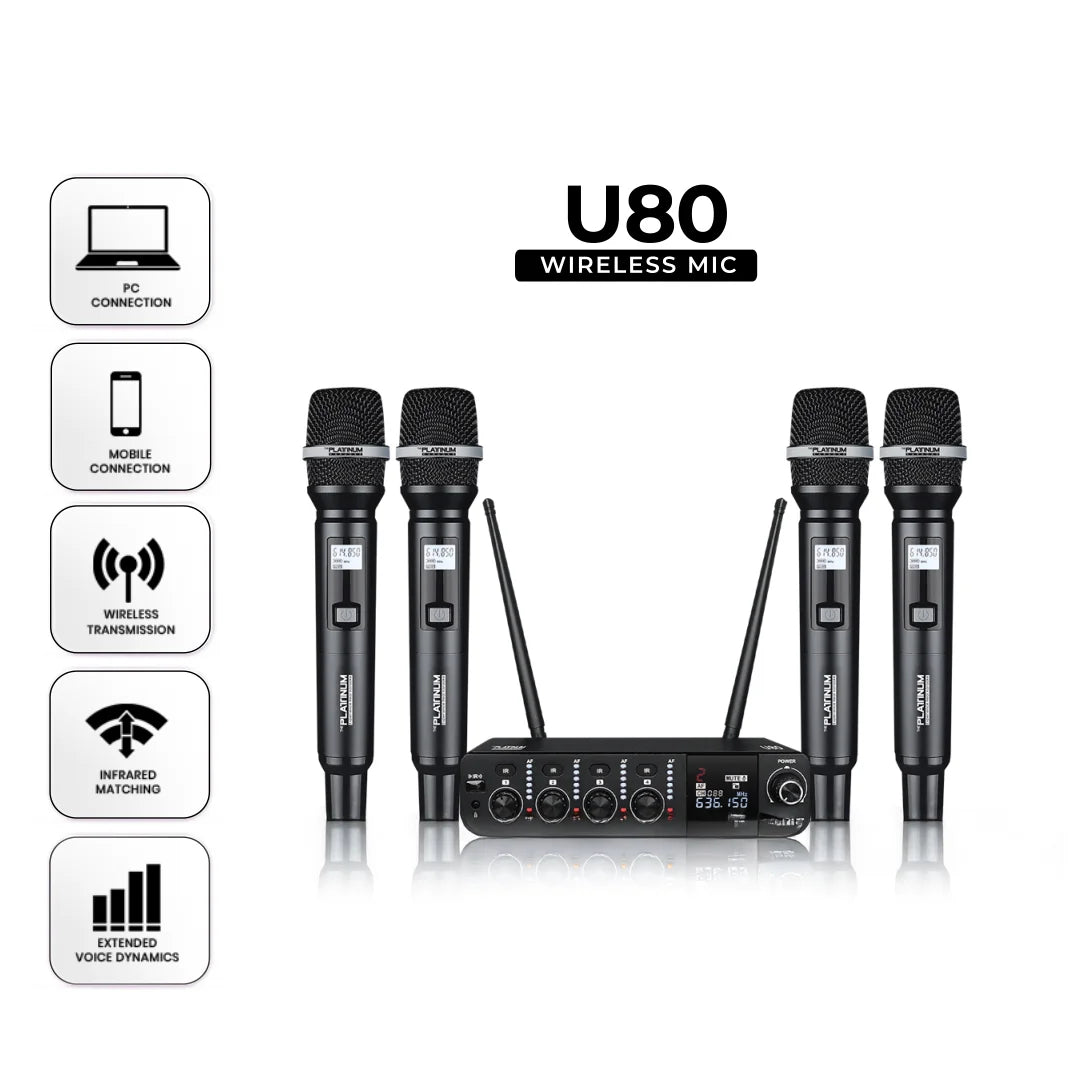U80 4-Channel UHF Wireless Microphone