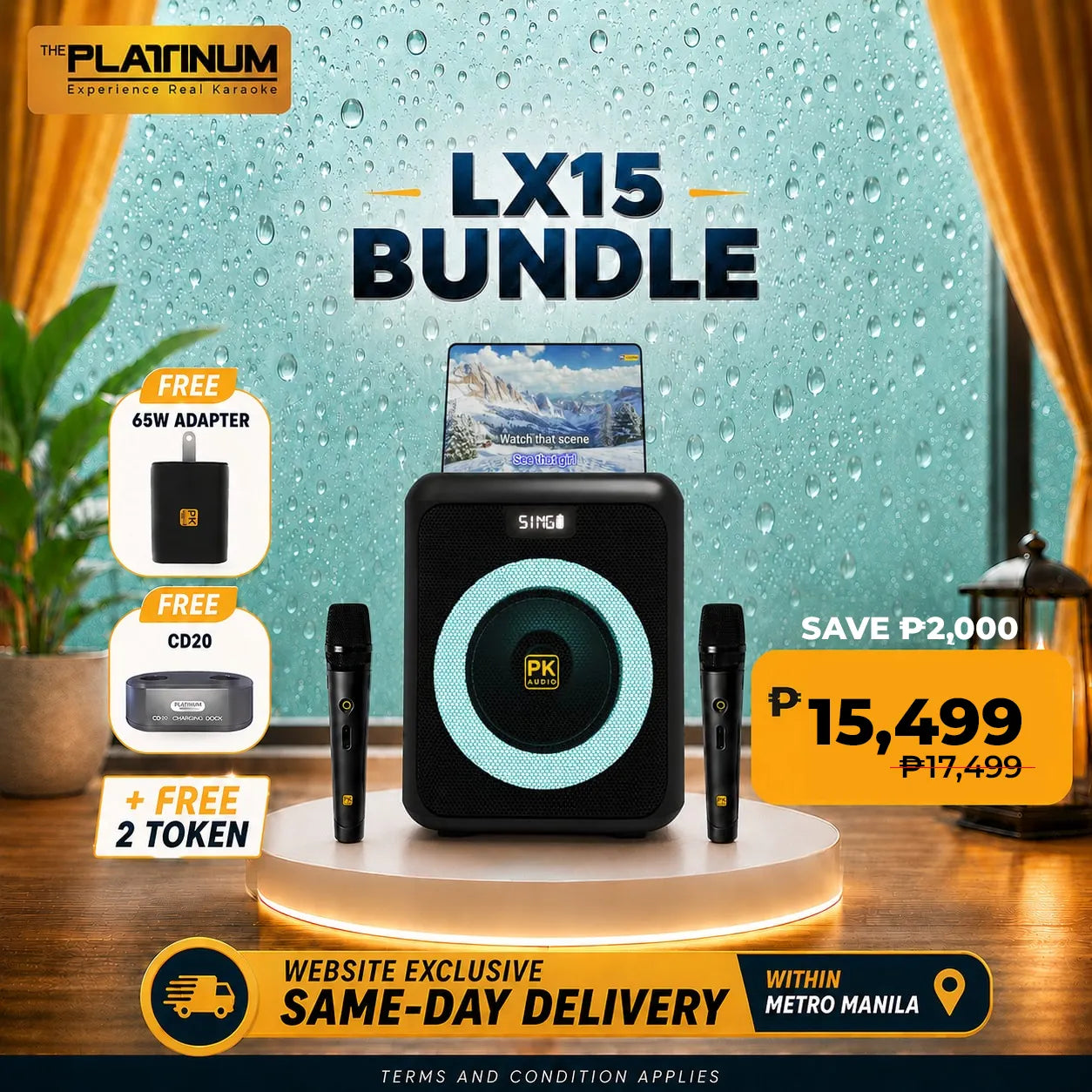 LX15 + Free 2 Token with 65W adapter and CD20 Bundle