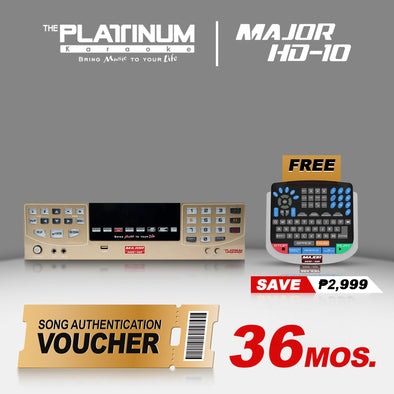 36 Months Song Authentication For Major HD-10 with FREE PTRC-1000 Remote Pad
