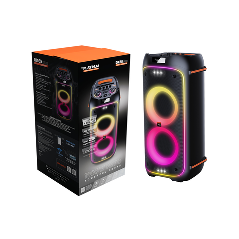 DK65 Duo Party Jukebox with Free Mic Charging Dock