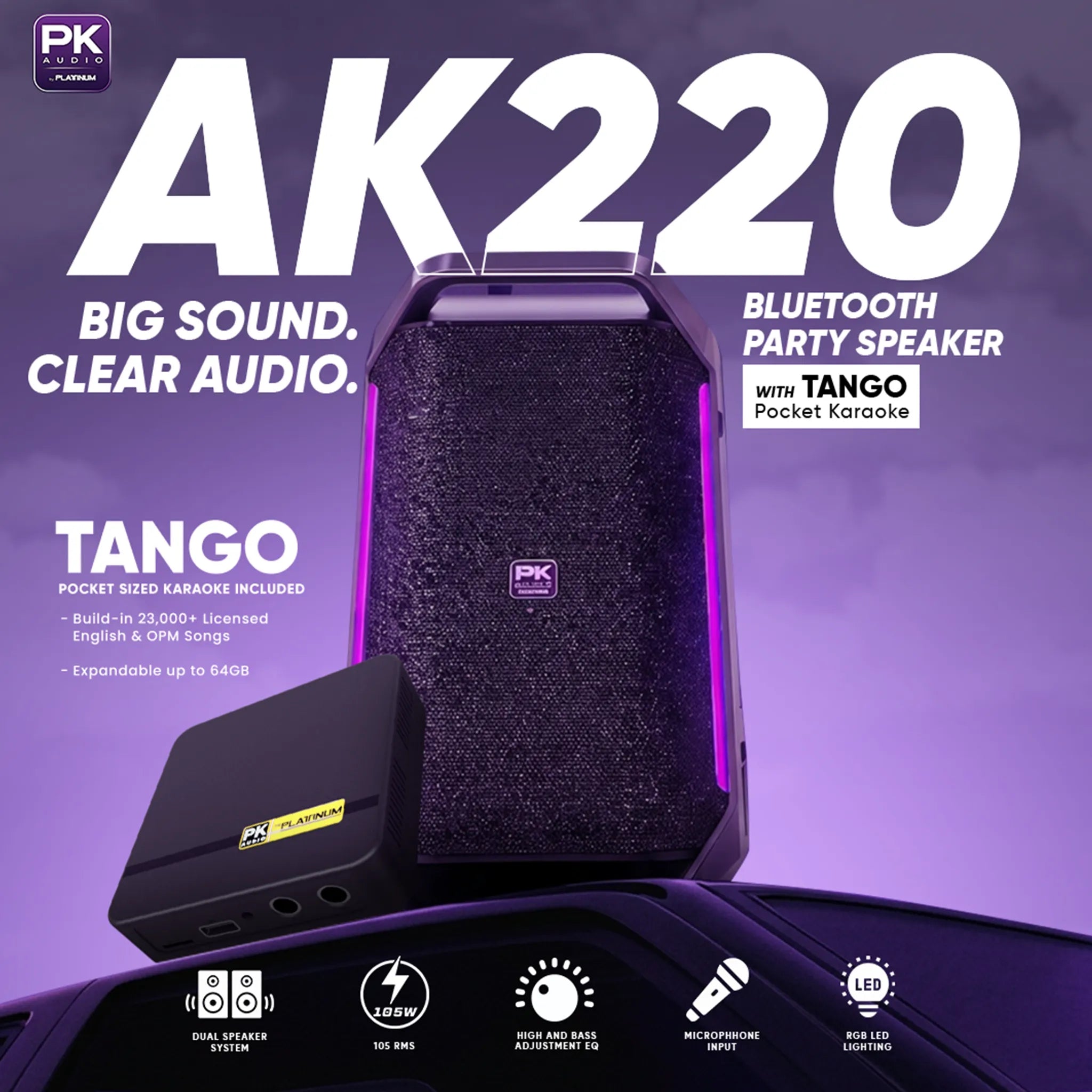 [PRE-ORDER] AK220 Bluetooth Party Speaker