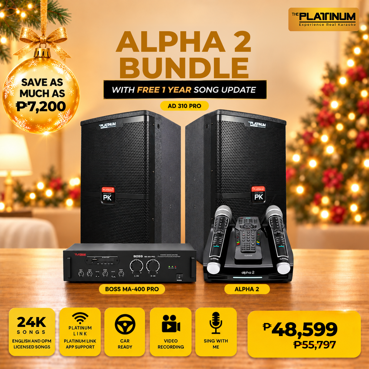 ALPHA 2 + AD-310 PRO + BOSS MA-400 PRO with Free 1 Year Song Update Bundle