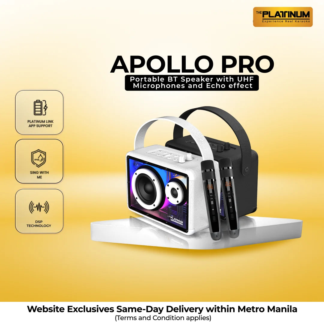 APOLLO PRO Portable BT Speaker with UHF Microphones and Echo effect