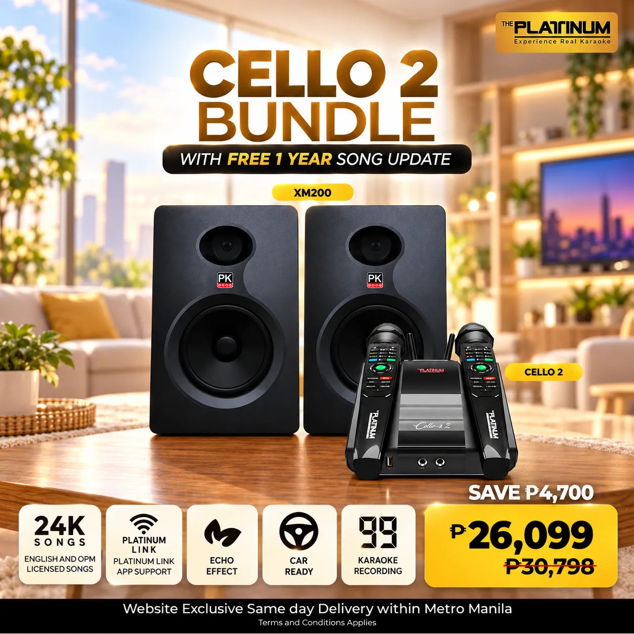 CELLO 2 + XM-200 with Free 1 Year Song Update Bundle