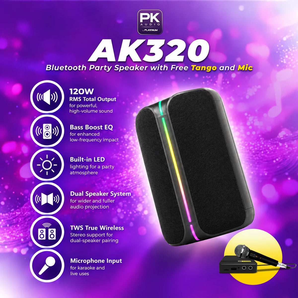 AK320 Bluetooth Party Speaker