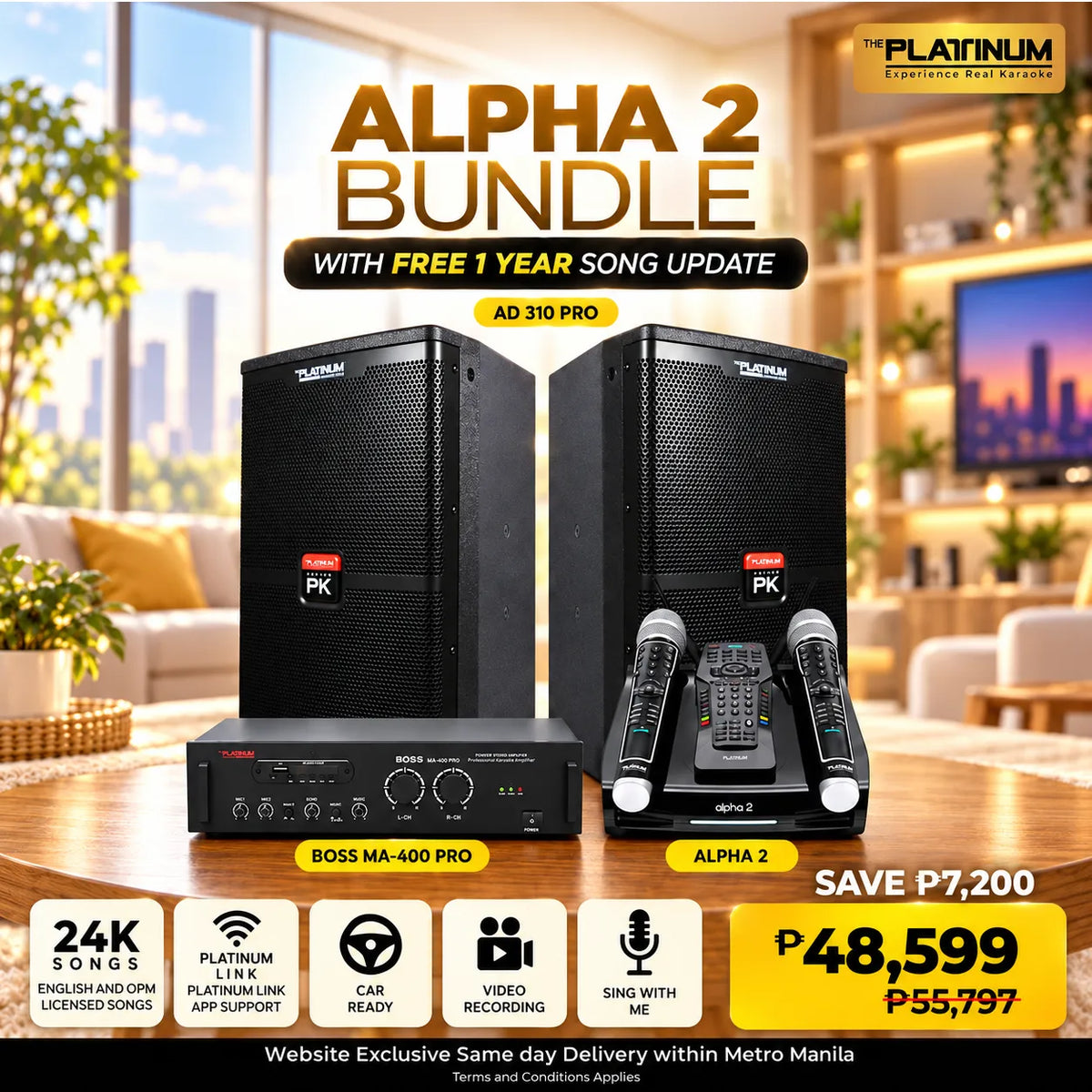 ALPHA 2 + AD-310 PRO + BOSS MA-400 PRO with Free 1 Year Song Update Bundle