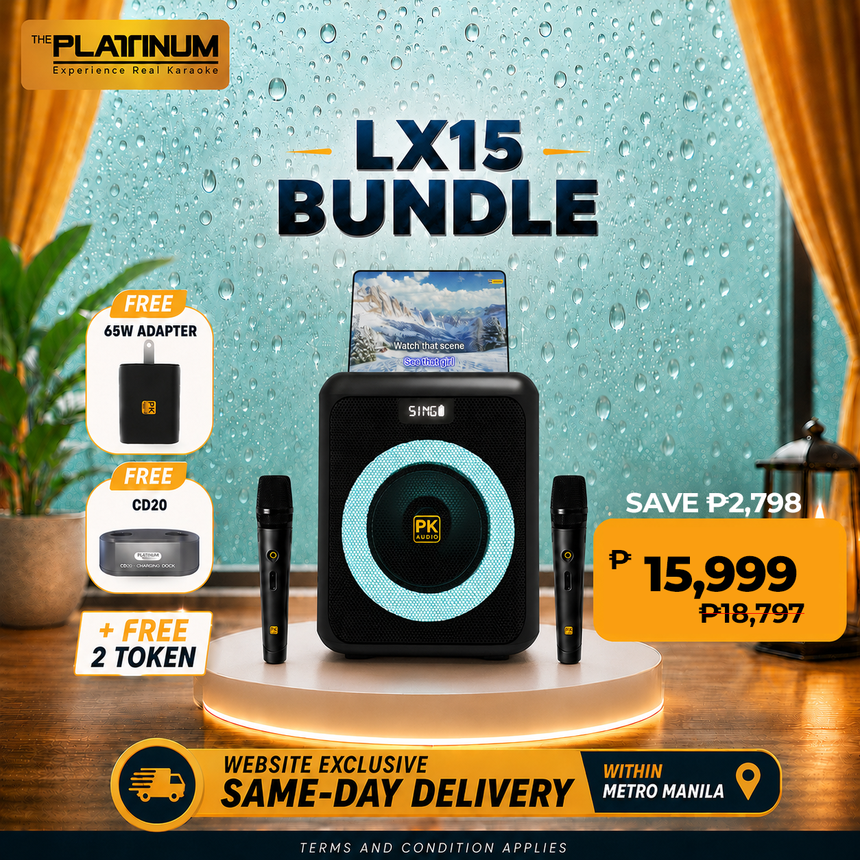 LX15 + Free 2 Token with 65W adapter and CD20 Bundle