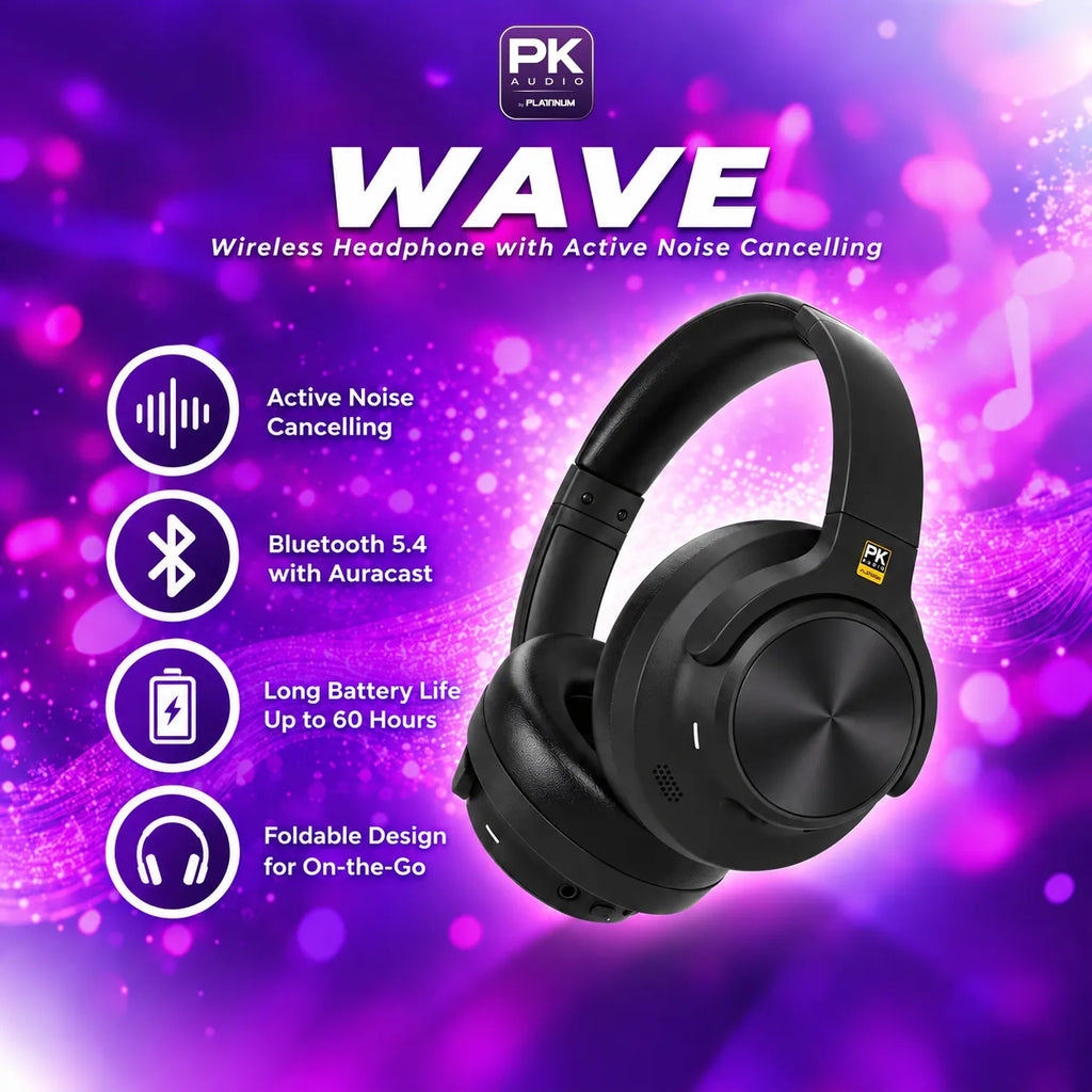 WAVE X500 ANC Wireless Headphone with Active Noise Cancelling