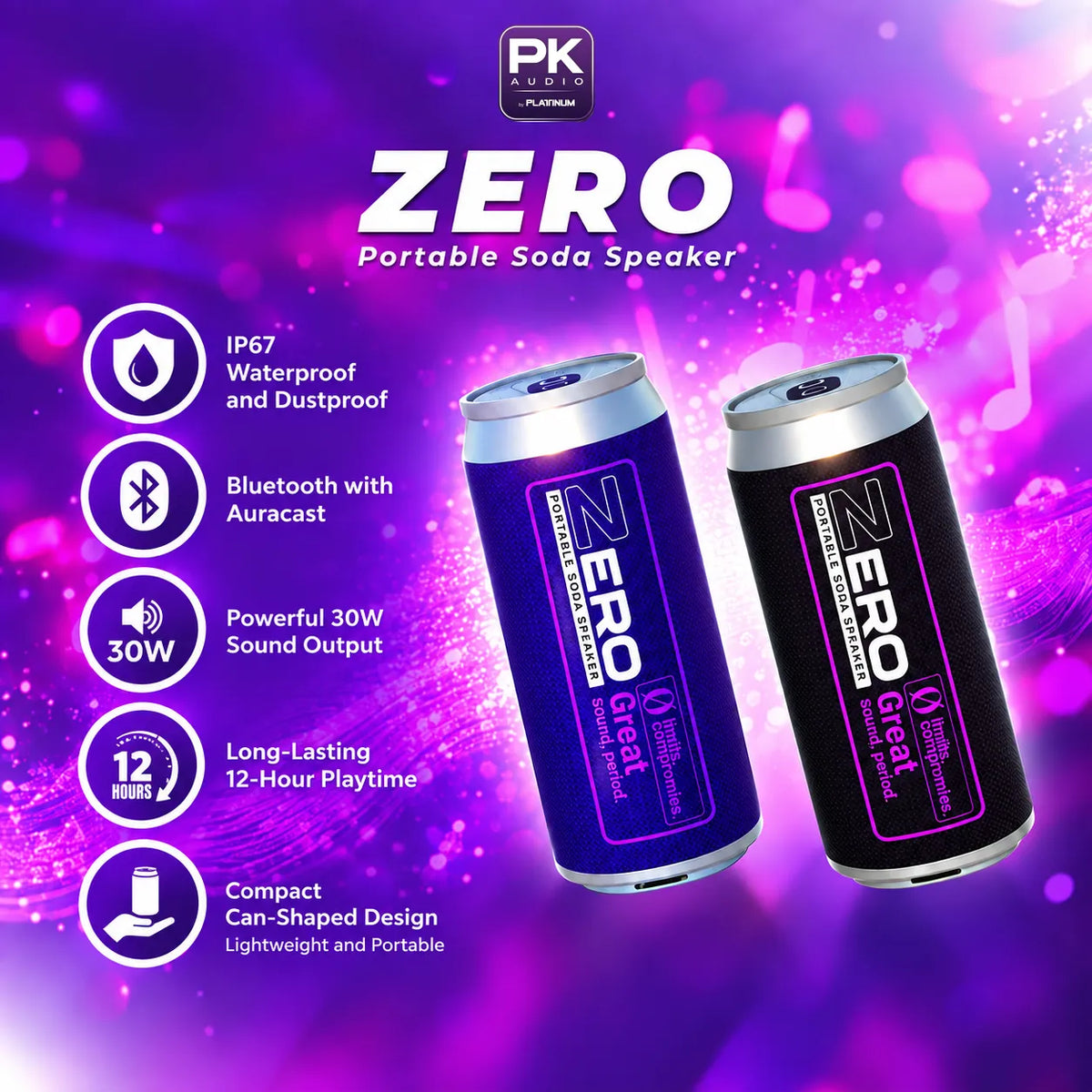 ZERO Portable Soda Speaker