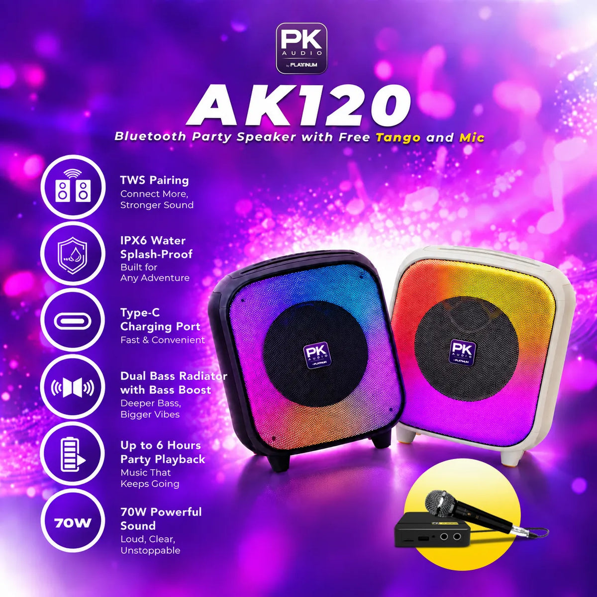 AK120 Bluetooth Party Speaker