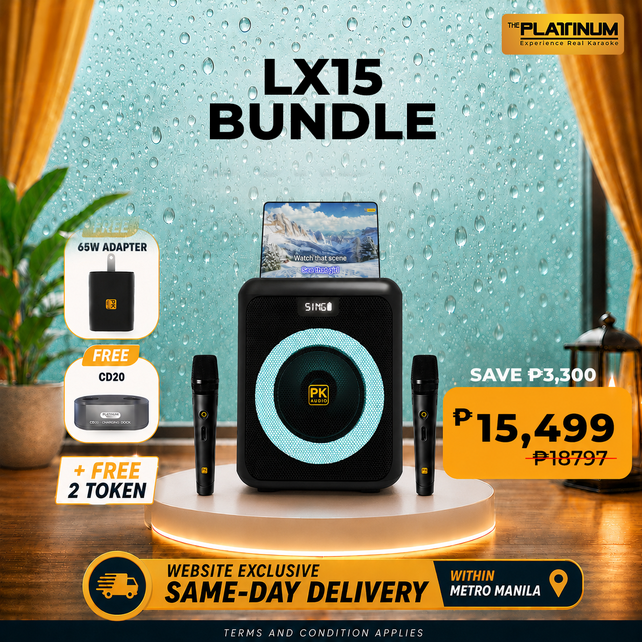 LX15 + Free 2 Token with 65W adapter and CD20 Bundle