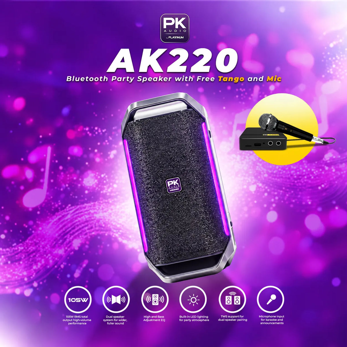 AK220 Bluetooth Party Speaker