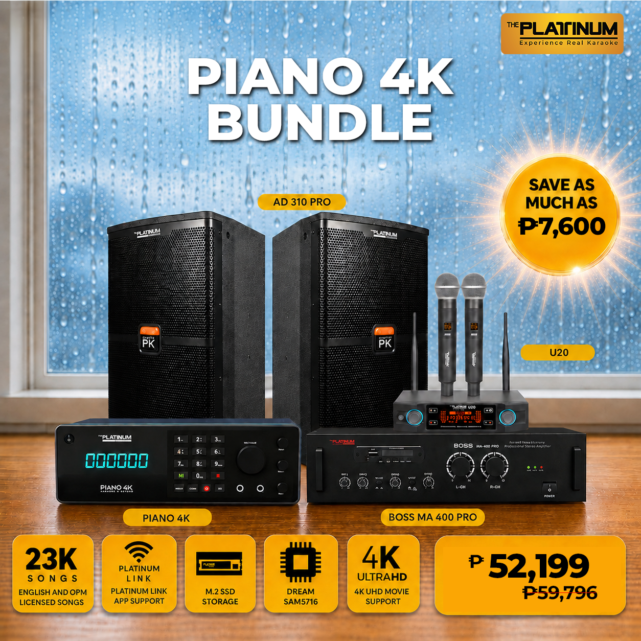 Piano 4K 128GB + AD-310 PRO + BOSS MA 400 PRO + U20 - Bundle