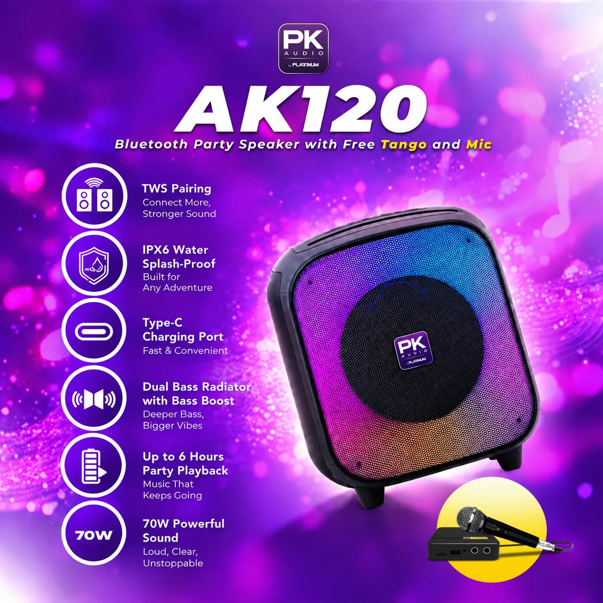 AK120 Bluetooth Party Speaker