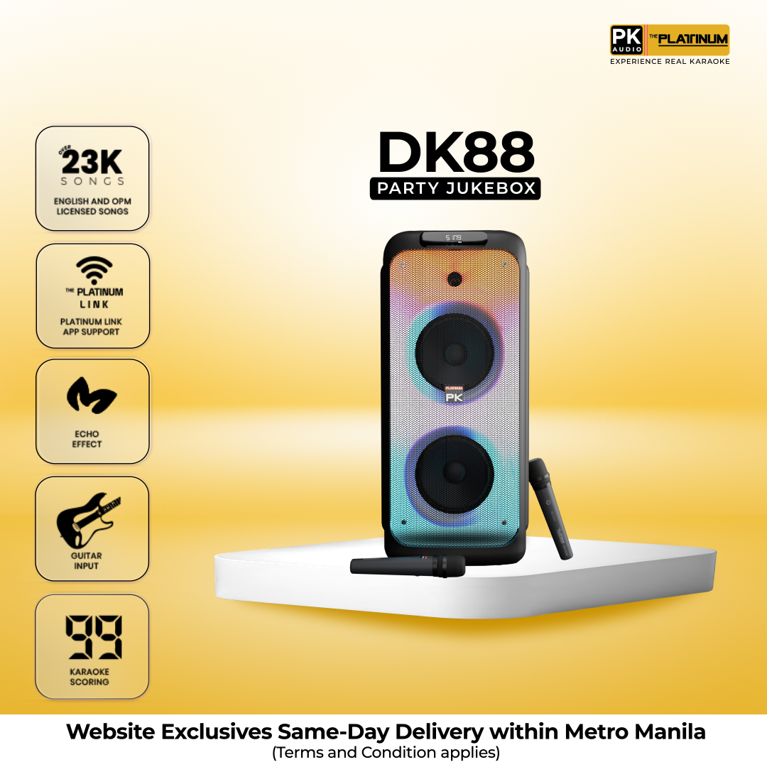 DK88 Duo Karaoke Speaker with UHF Wireless Microphones and 8” Woofer Class