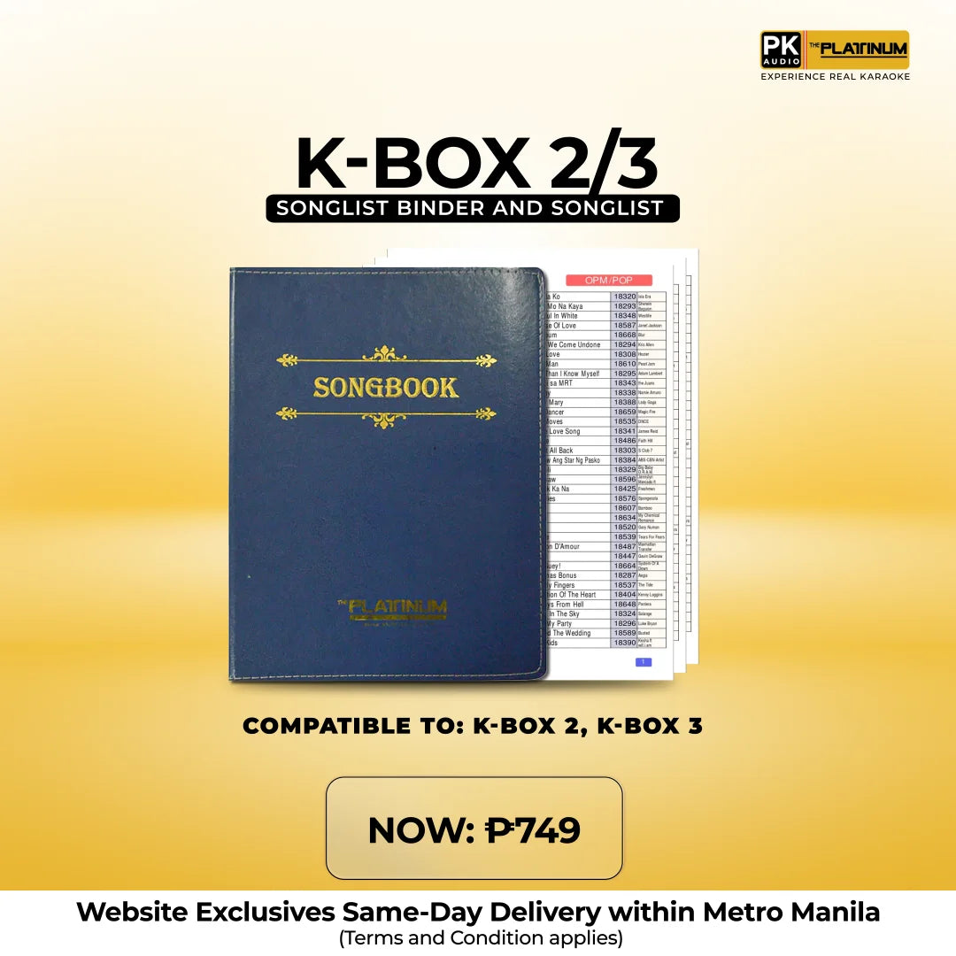 K-Box 2/3 Songlist Binder and Songlist