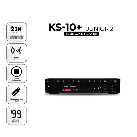 KS-10 Junior 2 Home Karaoke DVD Player with Free Wired Microphone