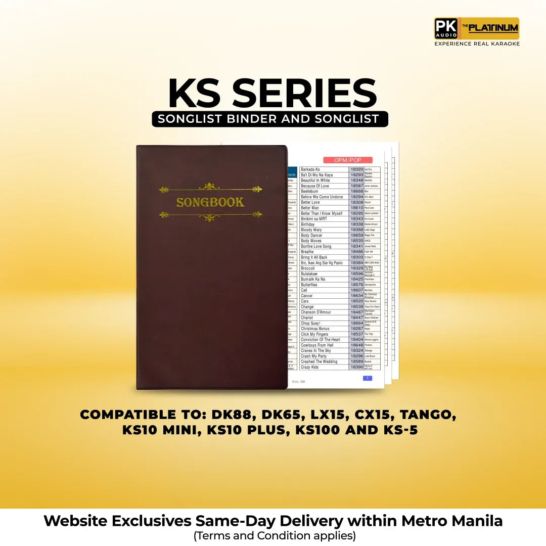KS Series Songlist Binder & Songlist