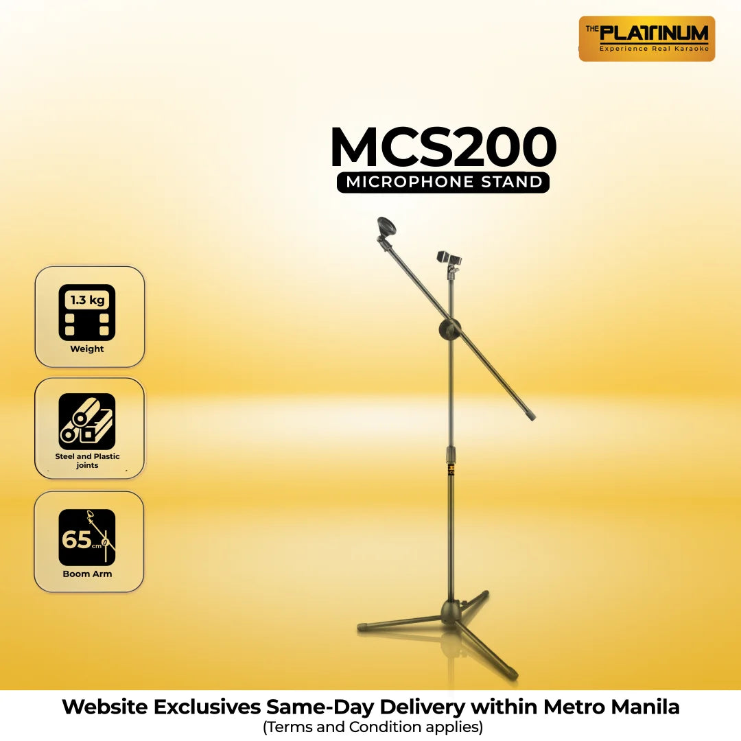 Platinum Karaoke MCS200 Mic Stand with phone holder
