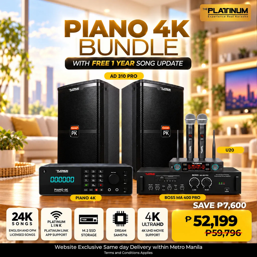 Piano 4K 128GB + AD-310 PRO + BOSS MA 400 PRO + U20 with Free 1 Year Song Update - Bundle