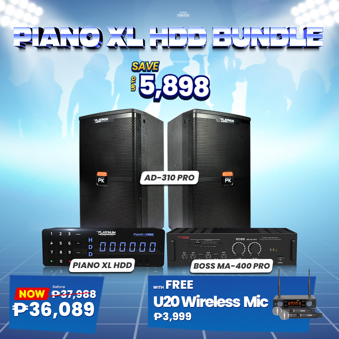 Piano XL HDD Bundle with AD-310 Pro, BOSS MA-400 Pro and U20