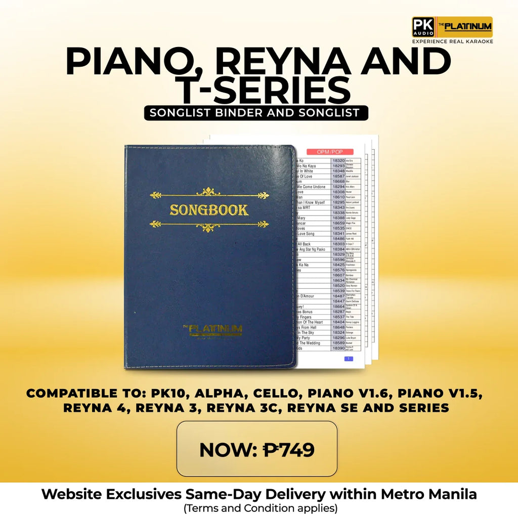 Piano, Reyna & T-Series Songlist Binder & Songlist