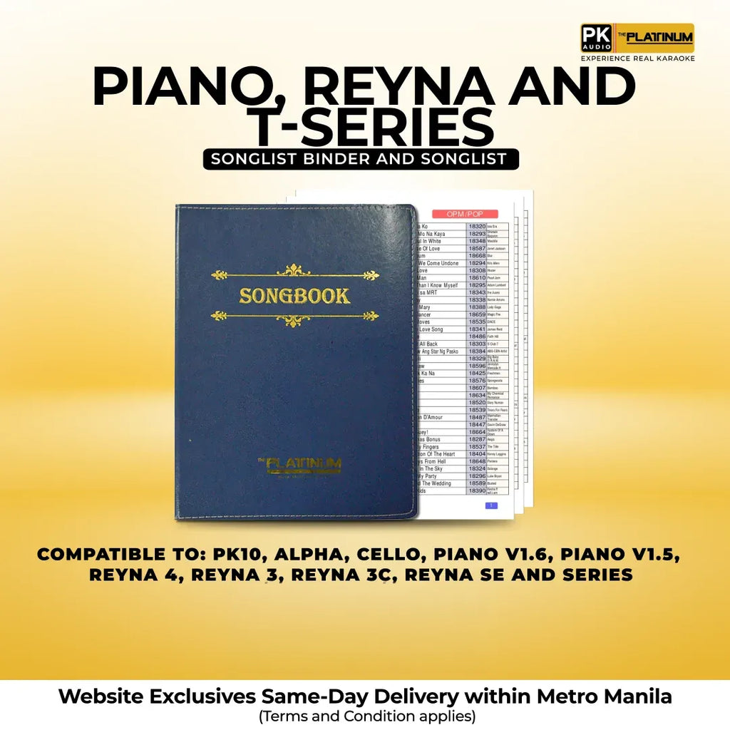 Piano, Reyna & T-Series Songlist Binder & Songlist