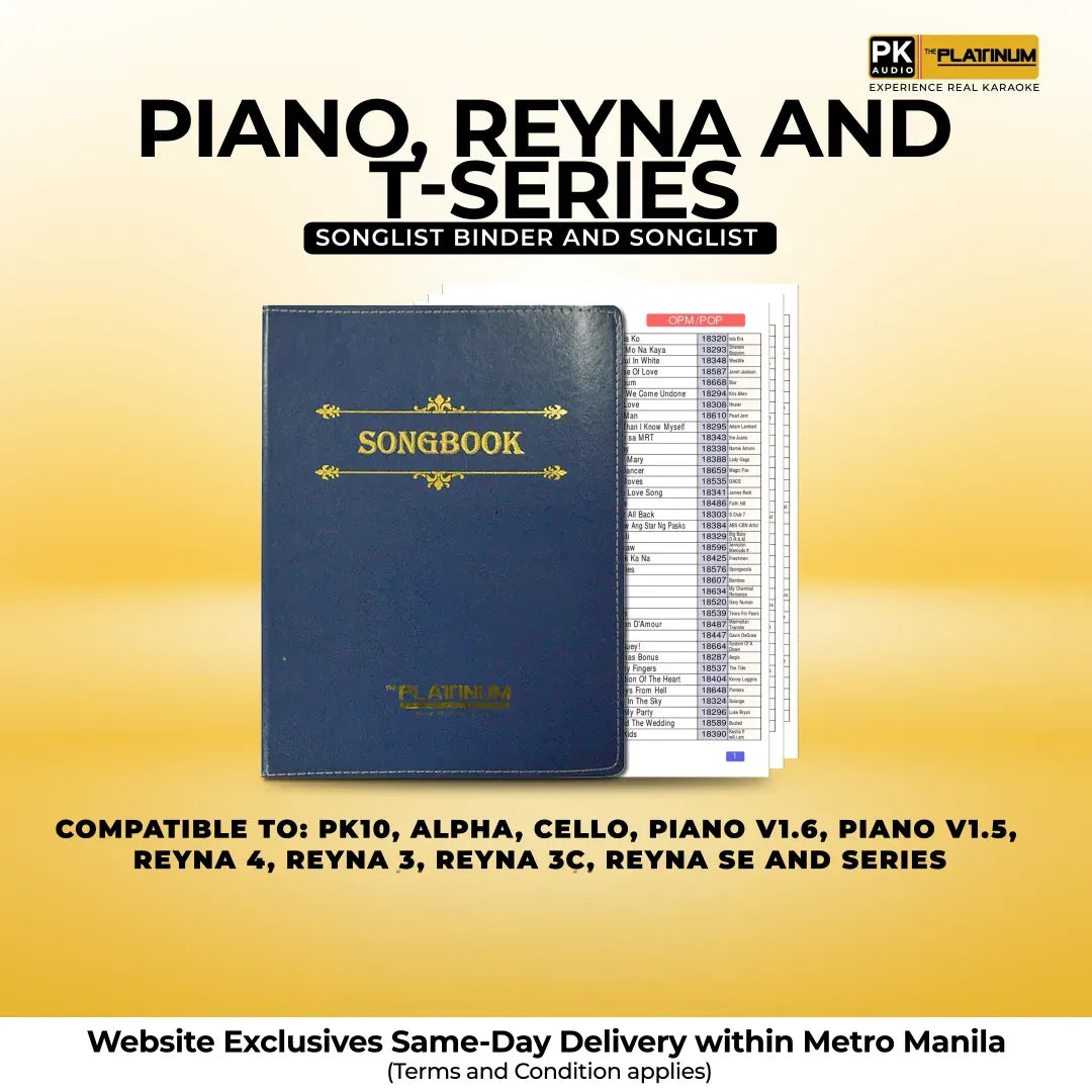 Piano, Reyna & T-Series Songlist Binder & Songlist