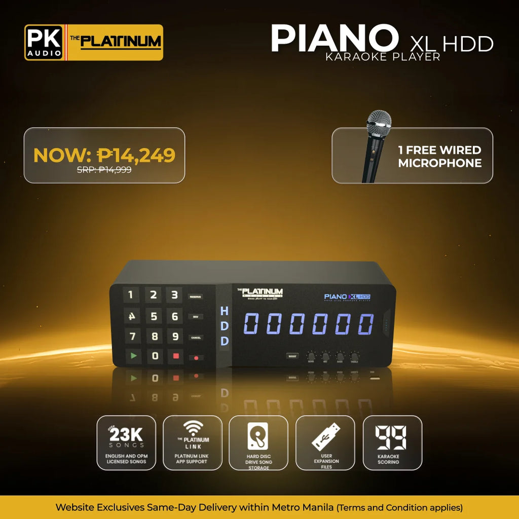 Piano XL HDD with Free Wired Microphone