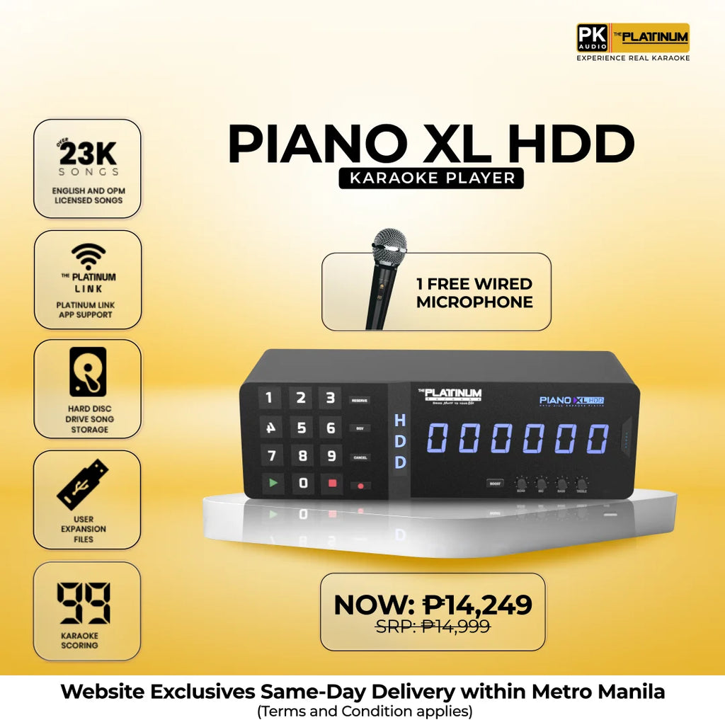 Piano XL HDD with Free Wired Microphone