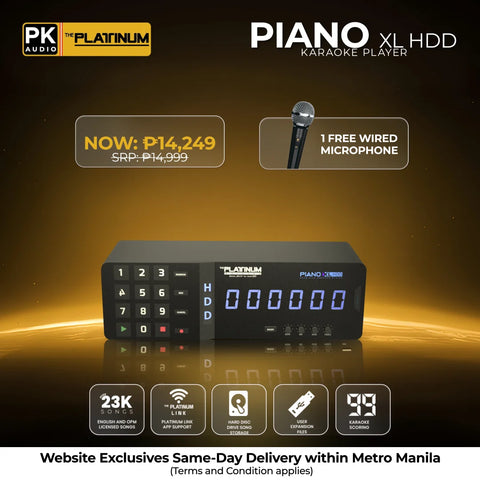 Piano XL HDD with Free Wired Microphone