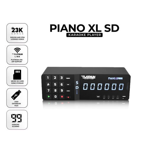 PIANO XL SD Professional SD Card Home Karaoke Player with Free Wired Mic