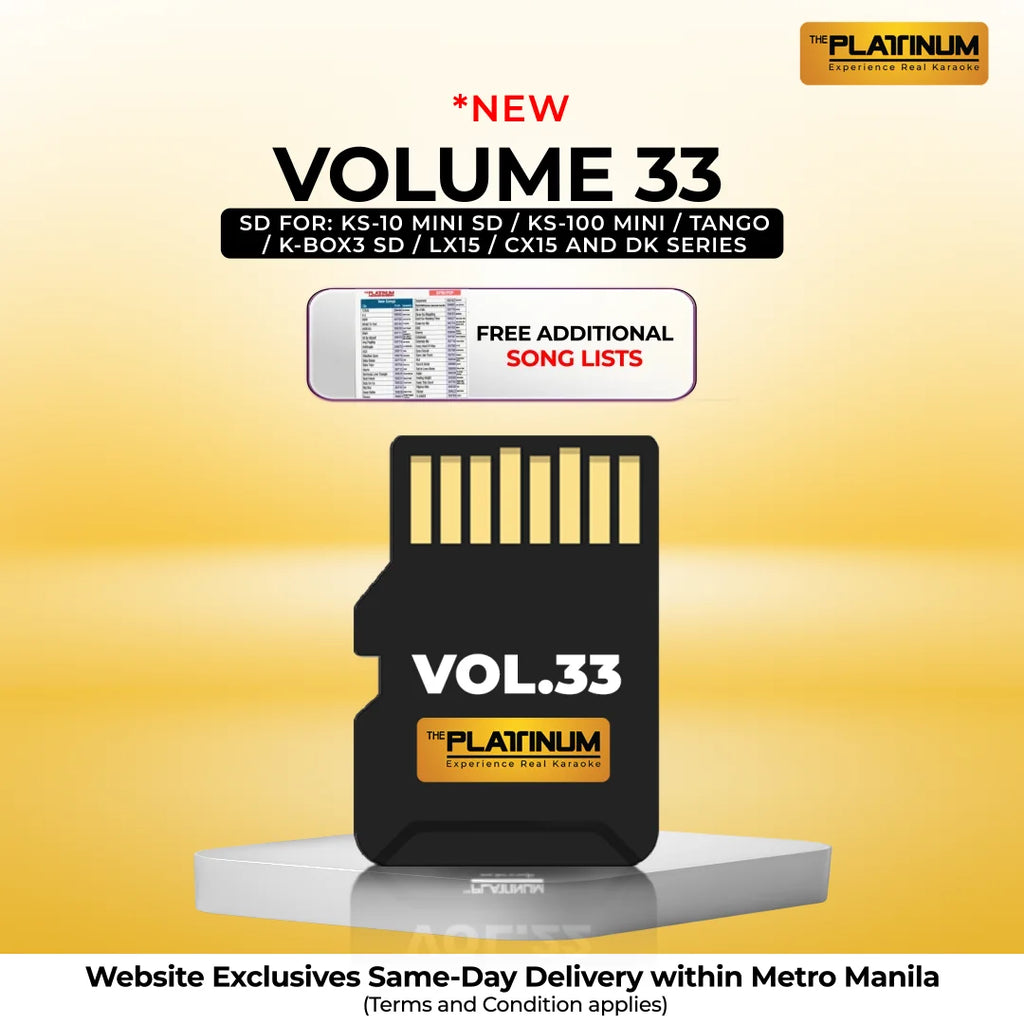 Vol.33 SD Card - KS-10 MINI SD, KS-100 MINIBOX, Tango, K-BOX3 SD, LX15, CX15 and DK Series