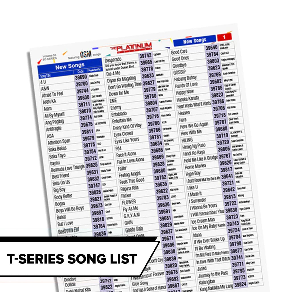 T-Series and Reyna Series Song List