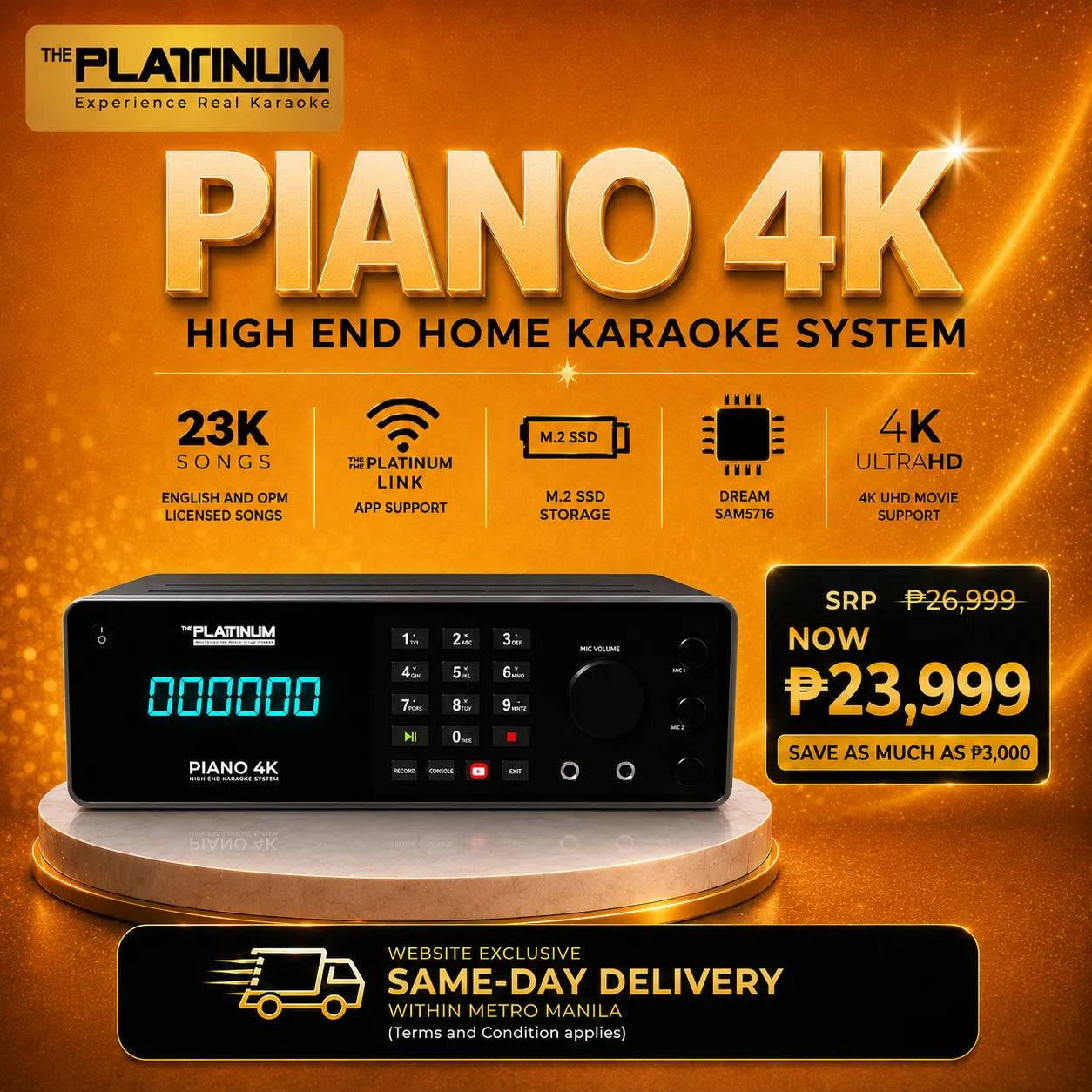 PIANO 4K 1tb High-End Home Karaoke System